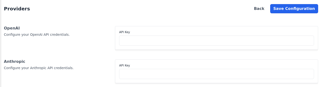 Magic AI Providers settings