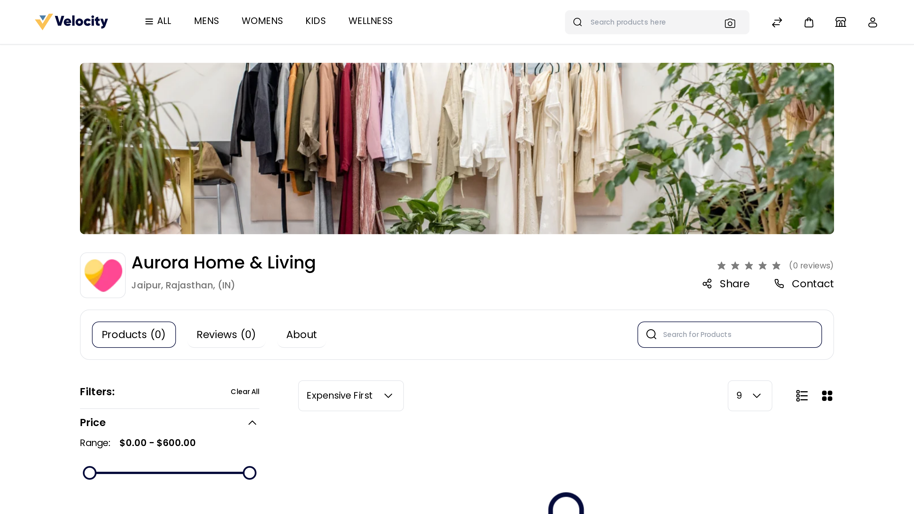 A seller's storefront