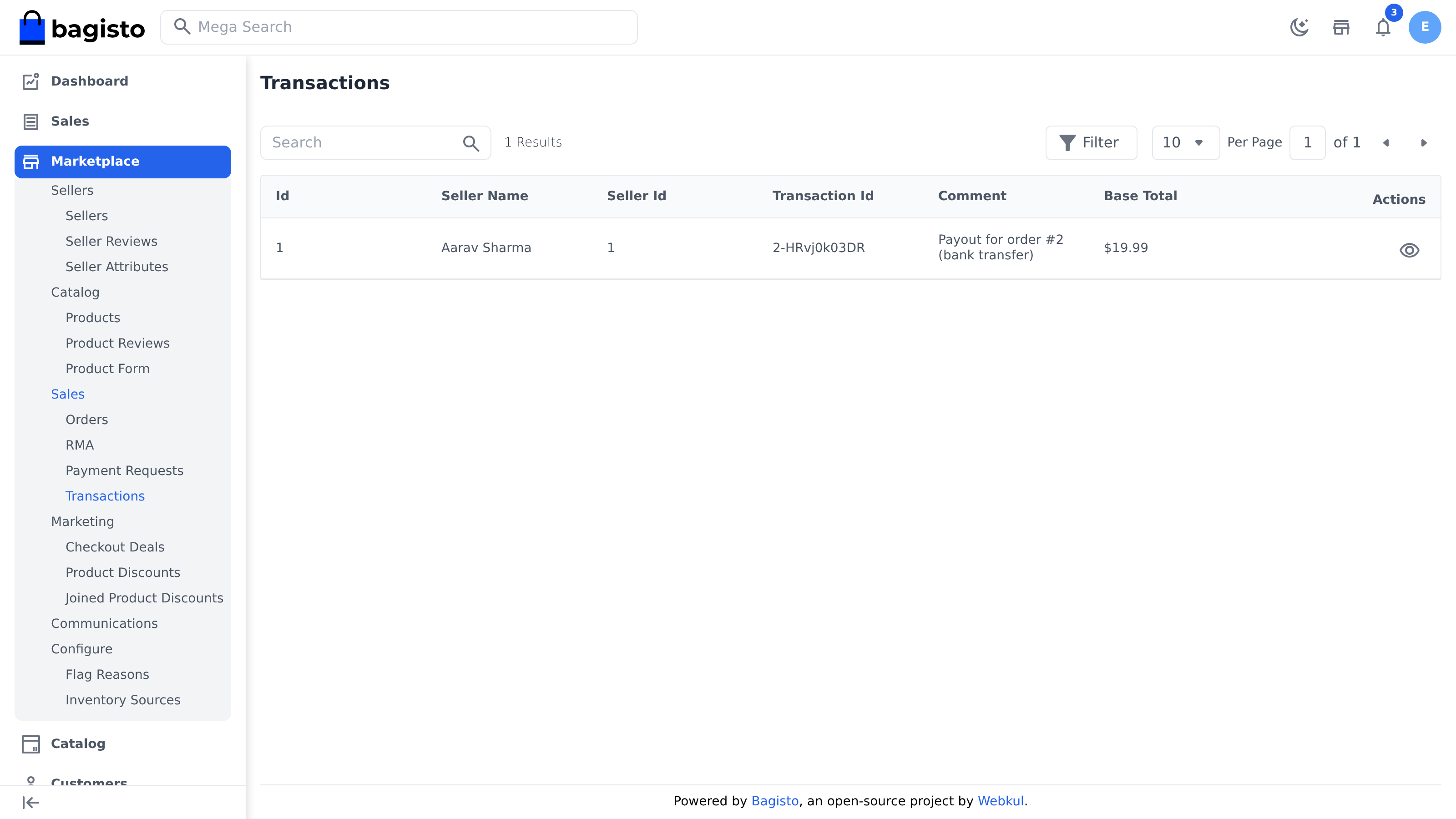 Marketplace transactions