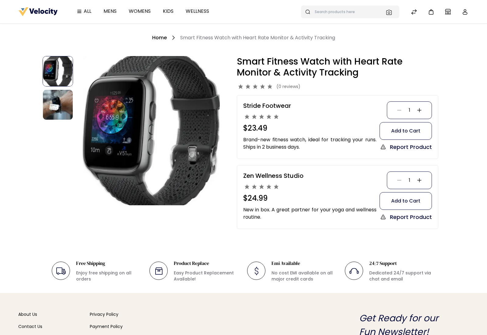 Offers from several sellers for the same product